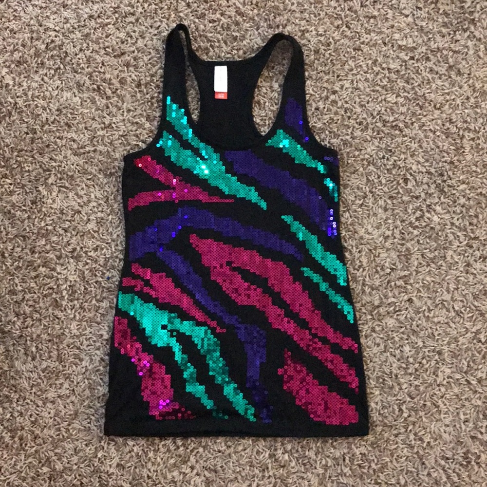 No boundaries sequined tank size small